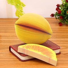 2pcs 3D Fruit & Veg Stickless Note Paper - 250 Pages/Package