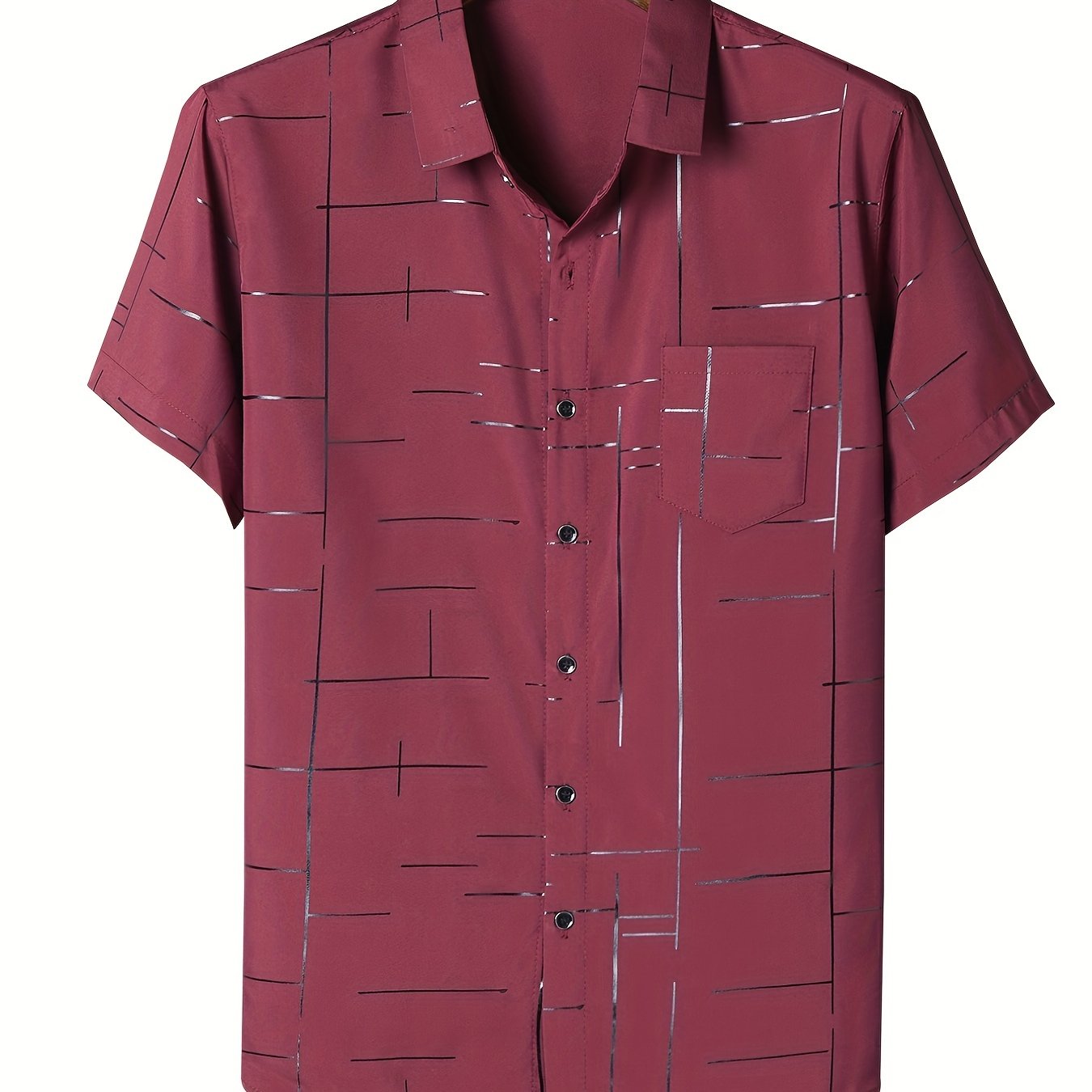 Men's Short Sleeve Formal Party Shirt