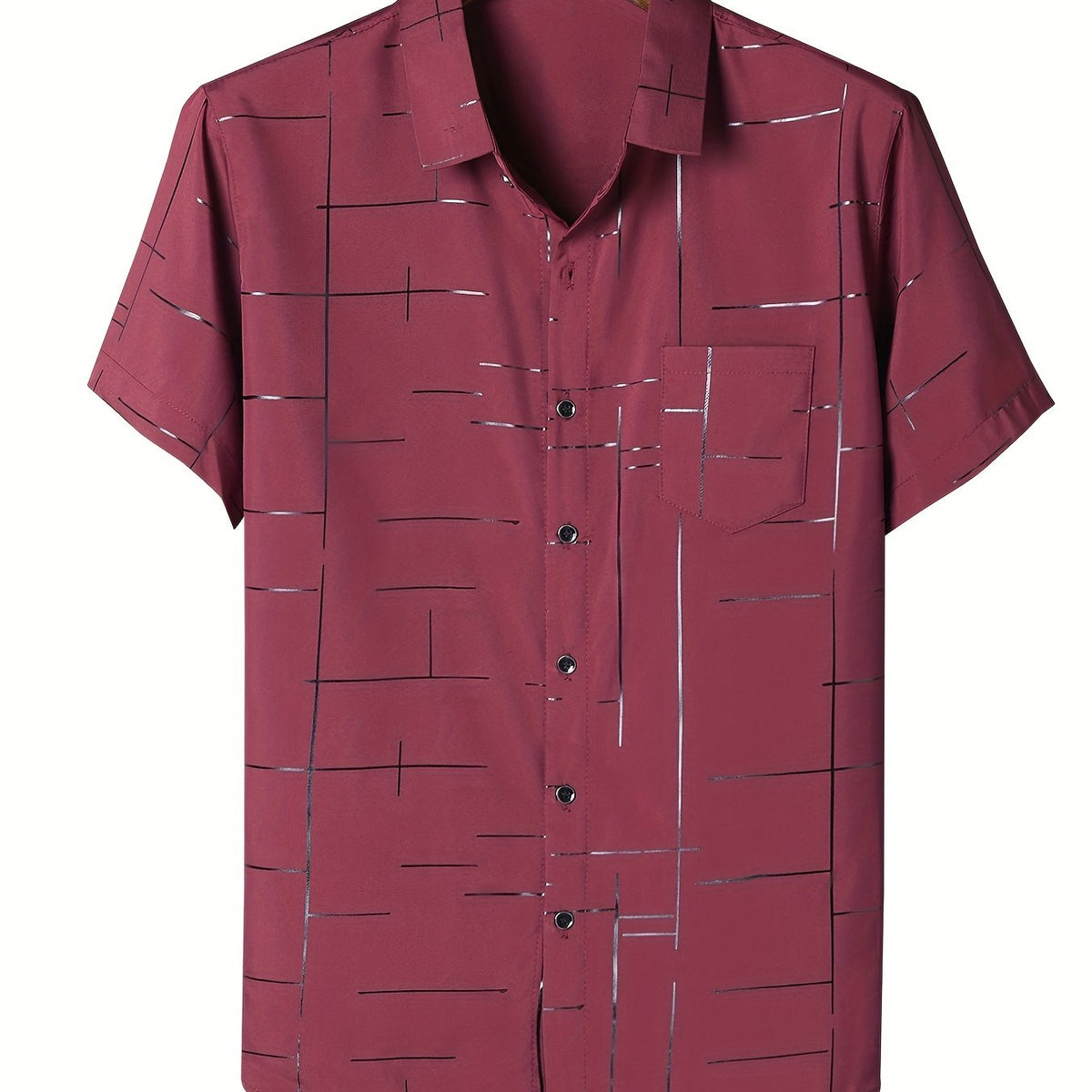 Men's Short Sleeve Formal Party Shirt