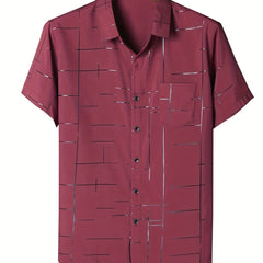 Men's Short Sleeve Formal Party Shirt