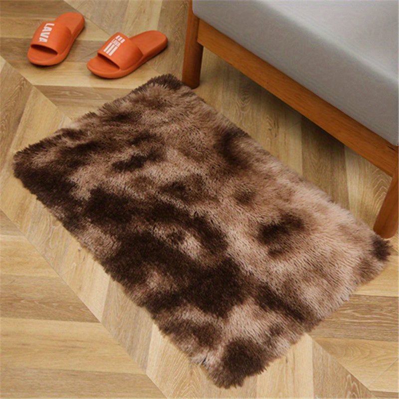 Soft Plush Tie Dyed Shaggy Area Rug