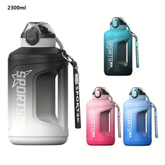Durable PC Silicone Rubber Sports Water Bottle 1pc