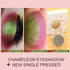 Monochromatic Chameleon Eyeshadow Palette, Sparkle Green Eyeshadow Powder