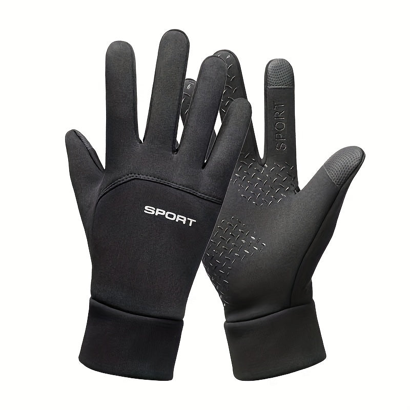 Winter Cycling Gloves Fleece Touch Screen Windproof Warm Waterproof