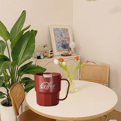 400ml Plastic Coffee Mug with Anti-Scald Handle