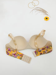 2pcs Floral Print Push Up Bra Pack Seamless Bralette Women's Lingerie