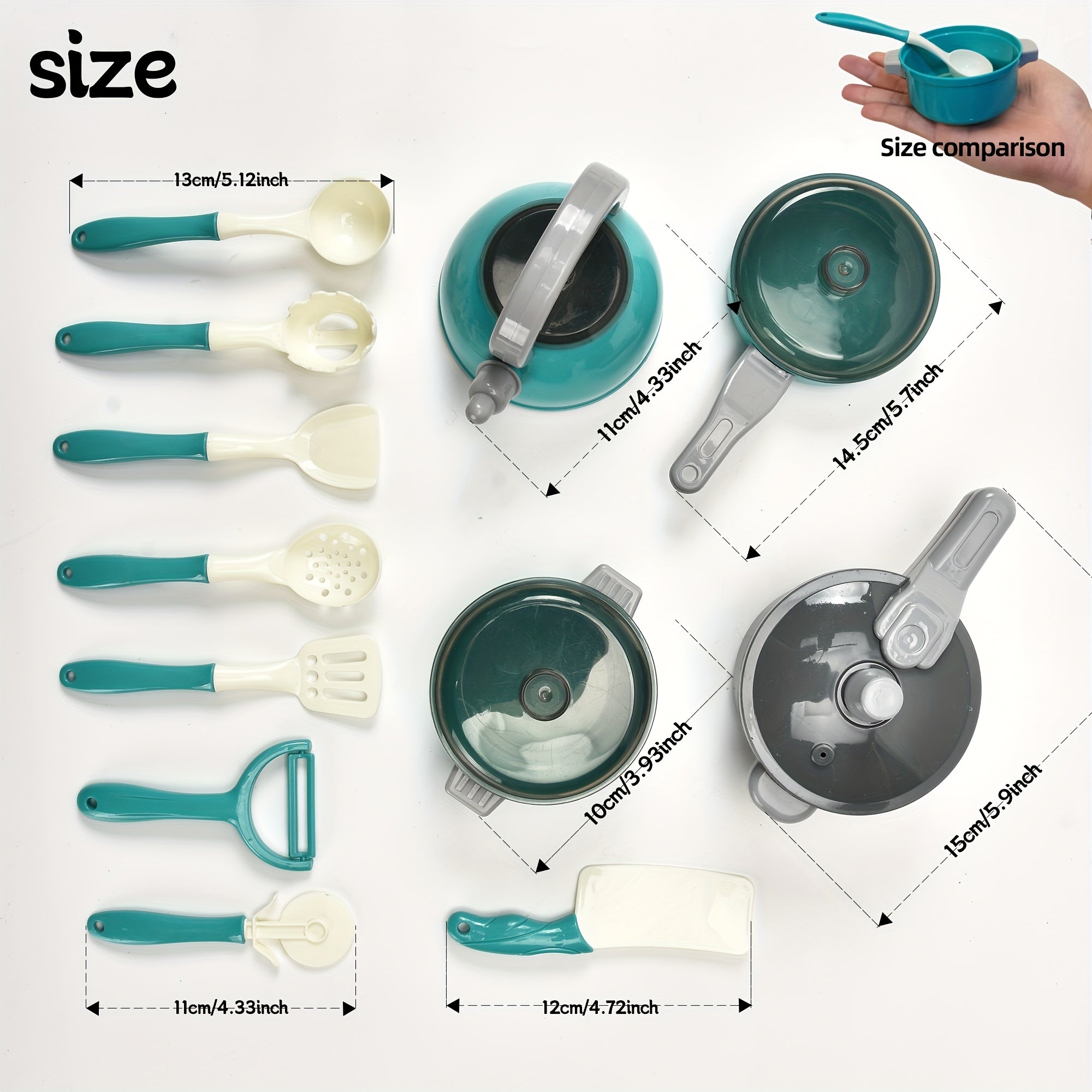 Kids' Play Kitchen Set with Chef'S Gear Pots Pans and Utensils