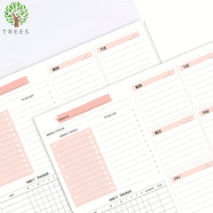 Undated Weekly Planner Notebook Daily To Do List Notepad