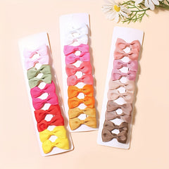 10 Pcs Grosgrain Ribbon Hair Bows Clips Colorful Hair Accessories