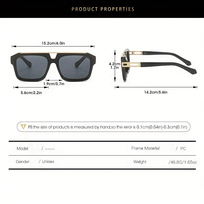 Vintage Square Sunglasses for Men