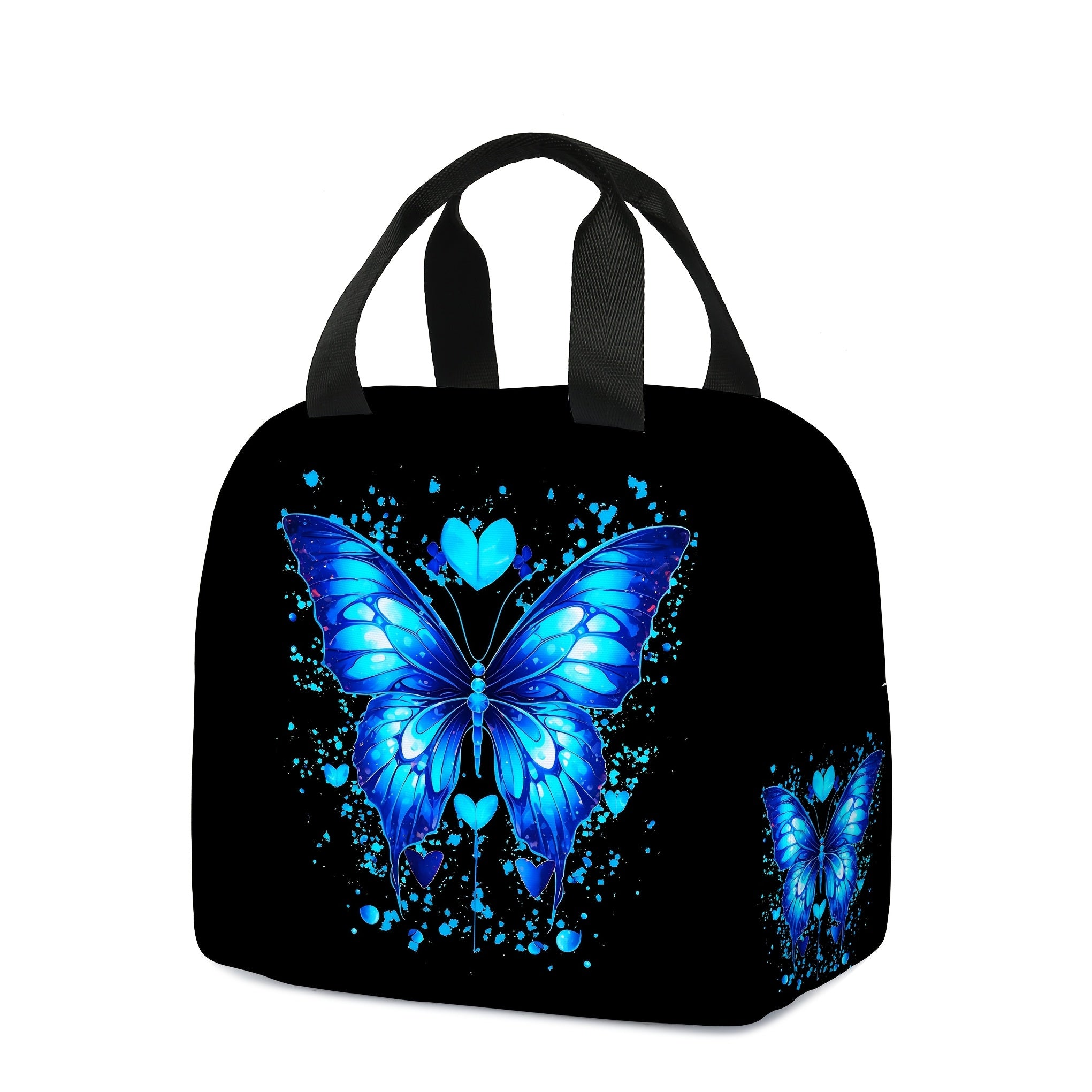 Butterfly Insulated Lunch Bag - Leakproof Handbag for Travel