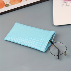 Solid Glasses Bag with Automatic Closure Sunglasses Pouch