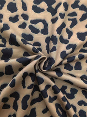 Leopard Print Long Sleeve Maxi Dress