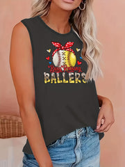 Leopard & Sunflower Print Tank Top
