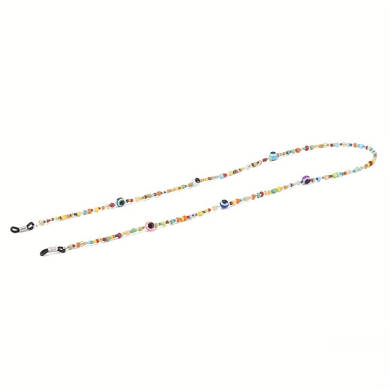Colorful Eyeball Beaded Glasses Chain Anti-lost Decorative Chain
