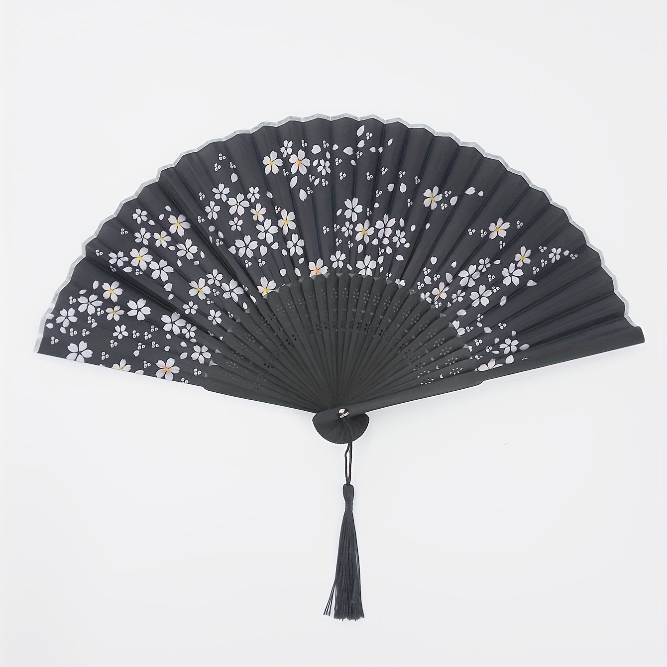 Vintage Flower Folding Fan Dance Performance Fan
