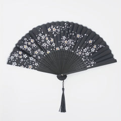 Vintage Flower Folding Fan Dance Performance Fan