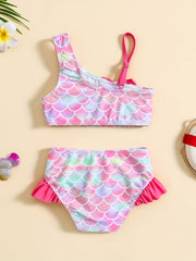 Baby Girls Mermaid Cami Crop Top & Shorts Swimsuit