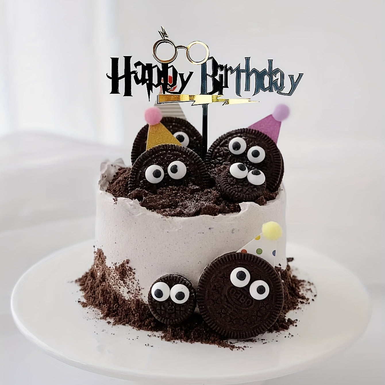 Magical Wizard Bday Cake Topper Harry Happy Birthday Cake Topper