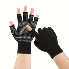 Breathable Half Finger Cycling Gloves Anti Slip Wear Resistant