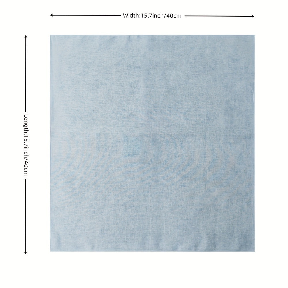 12 Pcs Thin Plain Handkerchief Napkin Pocket Handkerchief 39