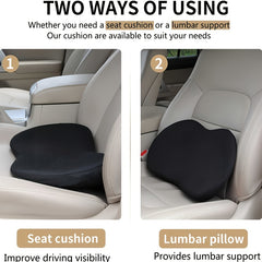 Memory Foam Car Seat Pad for Pain Relief - Car Seat Cushion