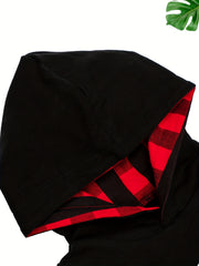 Newborn Baby Boy Clothes Plaid Hoodies Romper Long Pants 2PCS Outfits Set