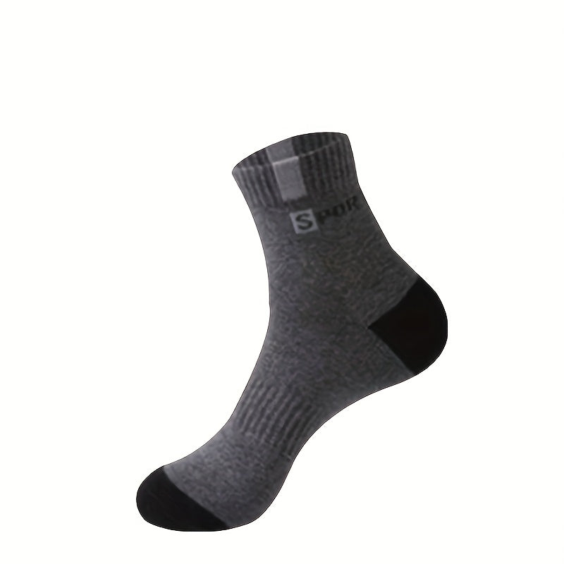 10 Pairs Men's Moisture-Wicking Short Sports Crew Socks