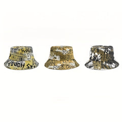Men's Graffiti Basin Hat Casual Bucket Hat Print Sports Hat