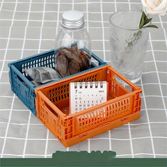 Small Folding Storage Basket for Picnics and Organization