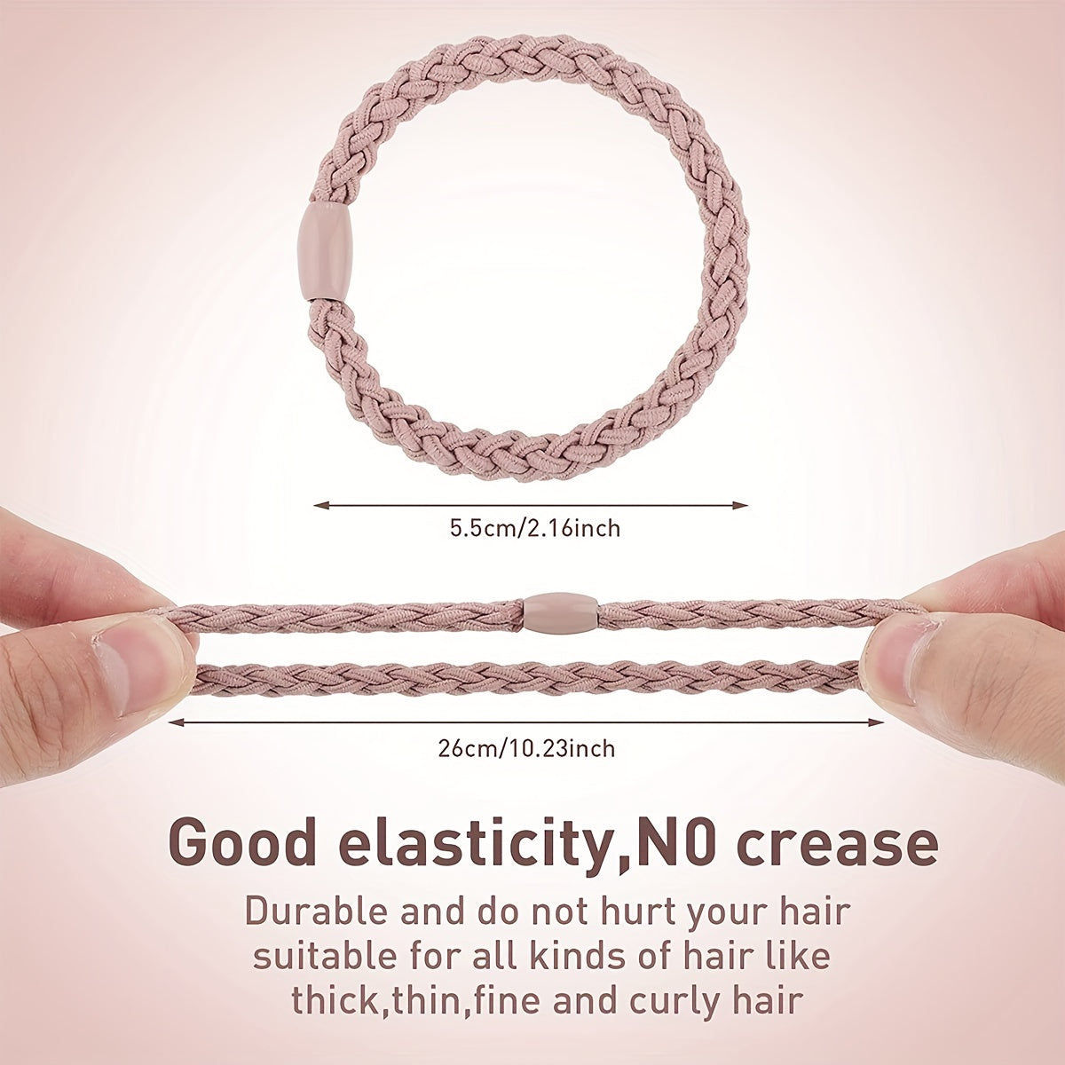 12PCS Braided Hair Tie Elastic Ponytail Holder Hair Accessories Women