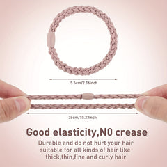 12PCS Braided Hair Tie Elastic Ponytail Holder Hair Accessories Women