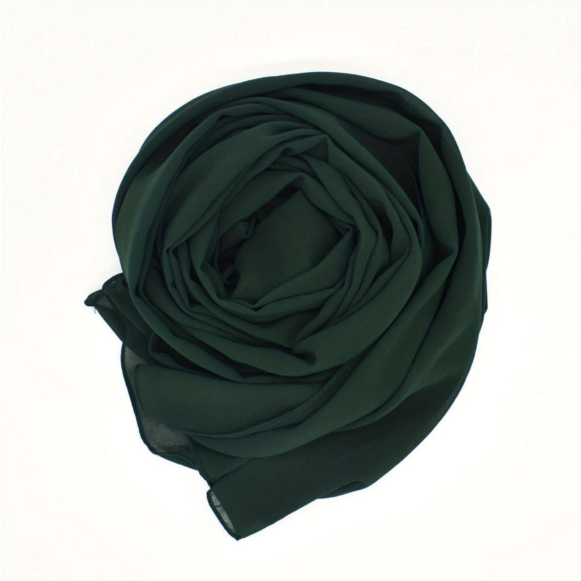 Cross Border Solid Scarf Pearl Chiffon Long Scarf Air Conditioning Scarf
