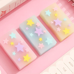 3pcs Creative Star Jelly Eraser Student Stationery Supplies