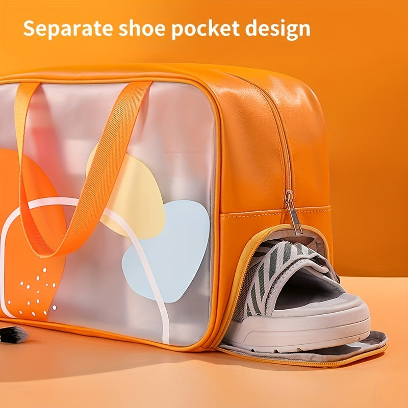Cartoon Fruit Pattern Translucent Makeup Handbag Toiletry Wash Bag