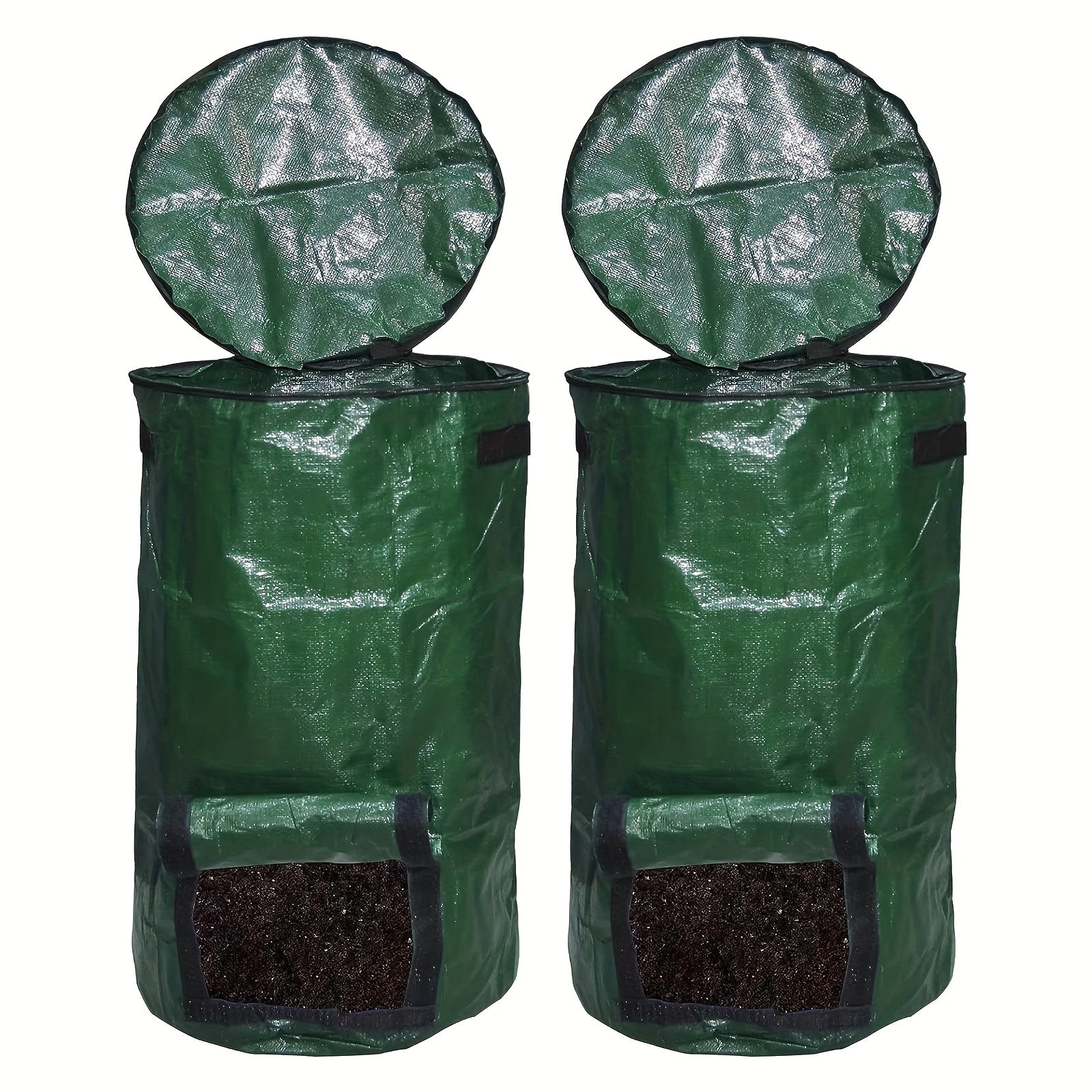 2pcs Reusable Compost Bin Bag for Garden Yard Waste