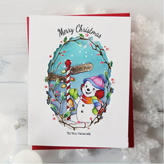 Holly Oval Frame Cutting Dies DIY Scrapbooking Card Making Metal Die Cuts