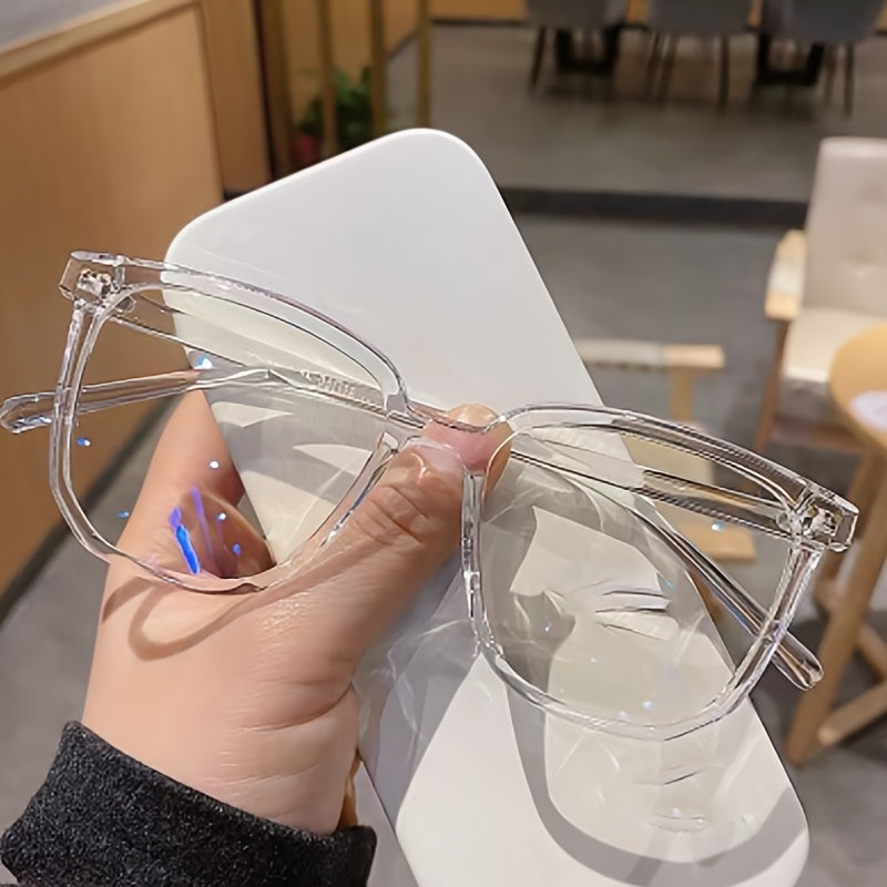 Square Anti Light Glasses For Women Men Students Gradient Nearsighted Frame