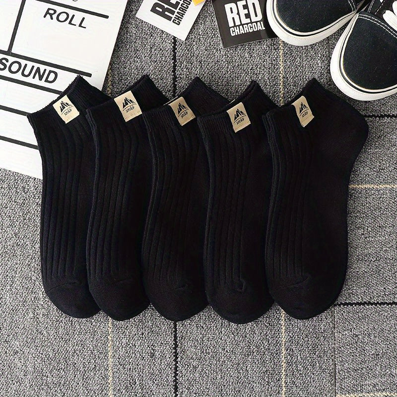 5 Pairs Women's Crew Socks - Comfy & Breathable Low Cut Ankle Stockings