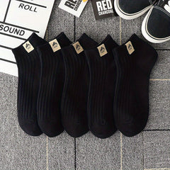 5 Pairs Women's Crew Socks - Comfy & Breathable Low Cut Ankle Stockings