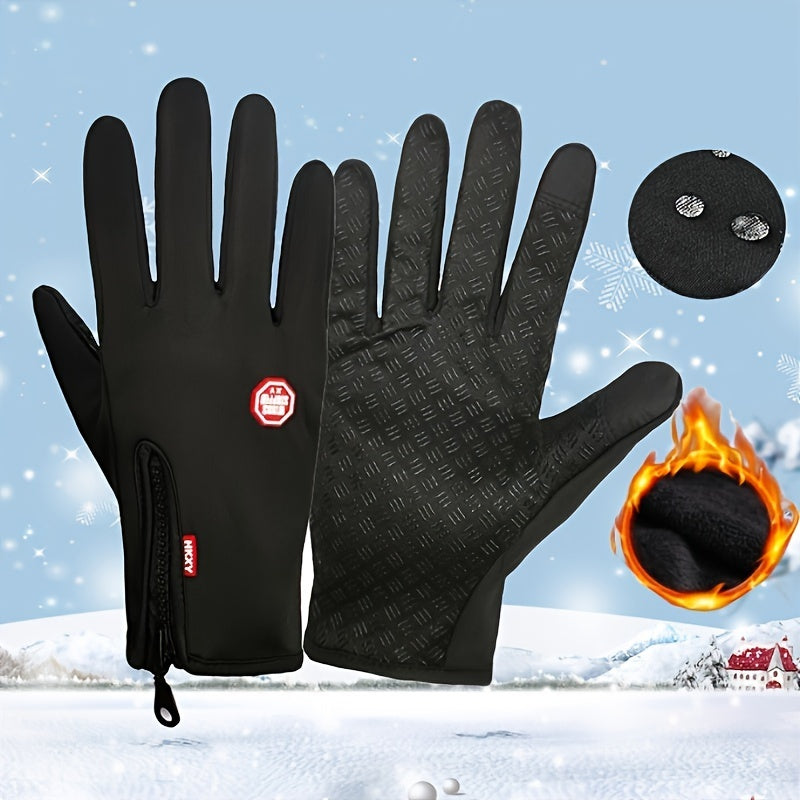 Winter Cycling Sports Gloves Waterproof Touch Screen Windproof Warm Gloves