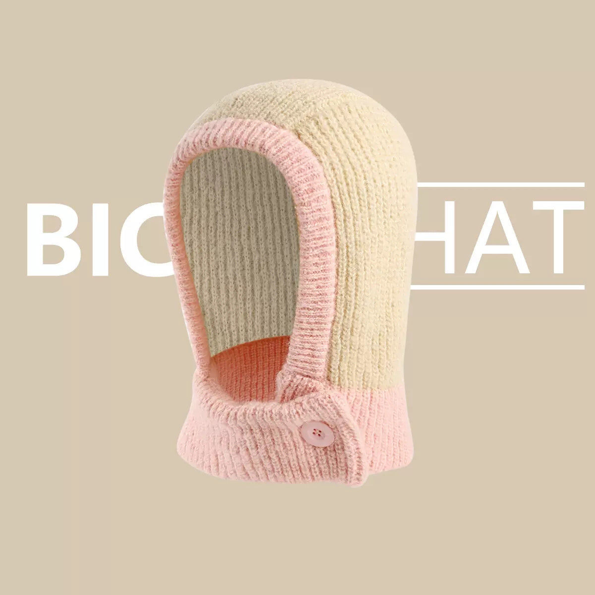 Women's Balaclava Ski Mask Warm Ear Protection Hats Halter Knitted Hat
