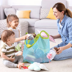 Kids Beach Toy Mesh Bag Seashell Tote for Shells & Toys