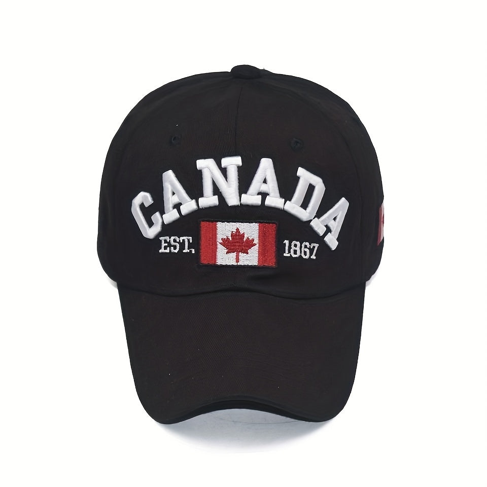 Canada Maple Leaf Baseball Cap Vintage Dad Hat Hip Hop Adjustable Sun Hat