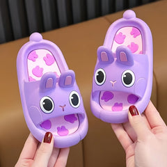 Cartoon Rabbit Slippers For Baby Girls Non Slip Lightweight Open Toe Slippers