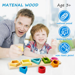 Wooden Sorting & Stacking Toys for Toddlers