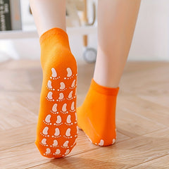 4 Pairs Cozy Yoga Socks Low Cut Anti-Slip Gripper Socks