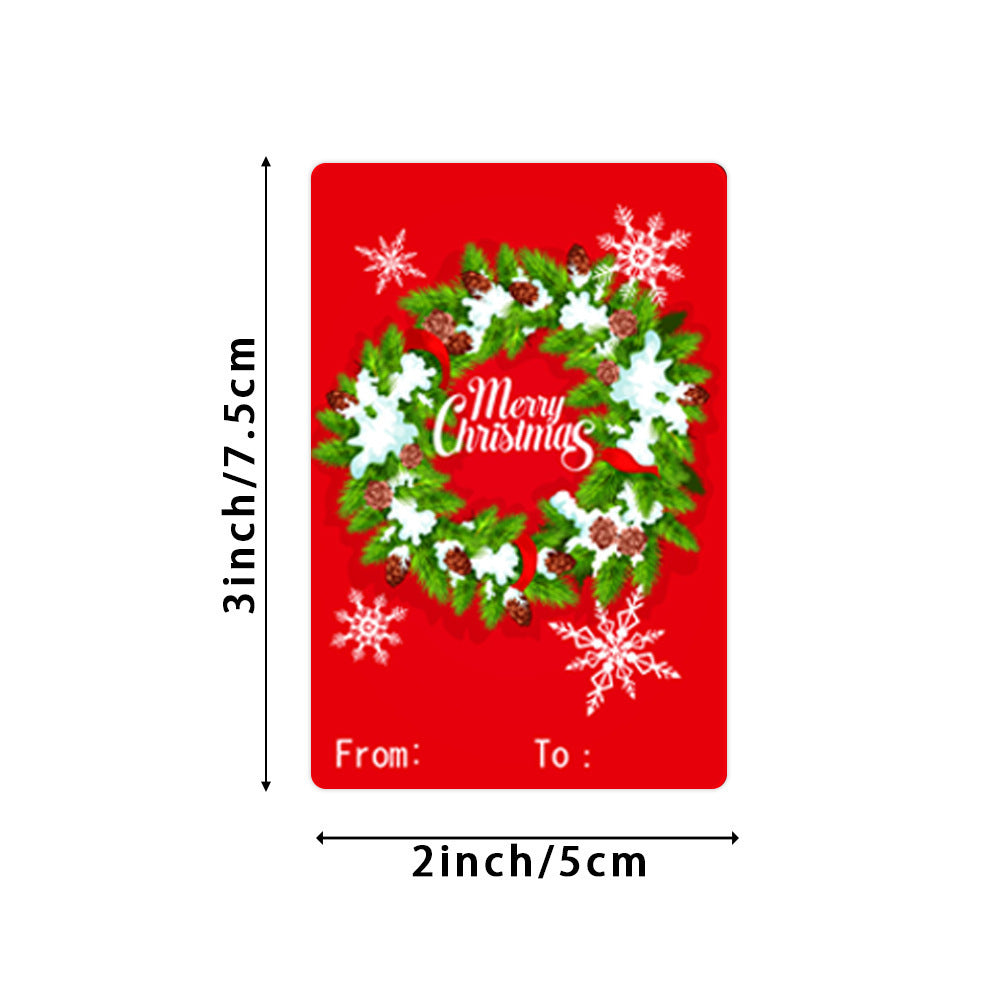 Christmas Holiday Decoration Gift Stickers Rolls Labels Packaging Sticker