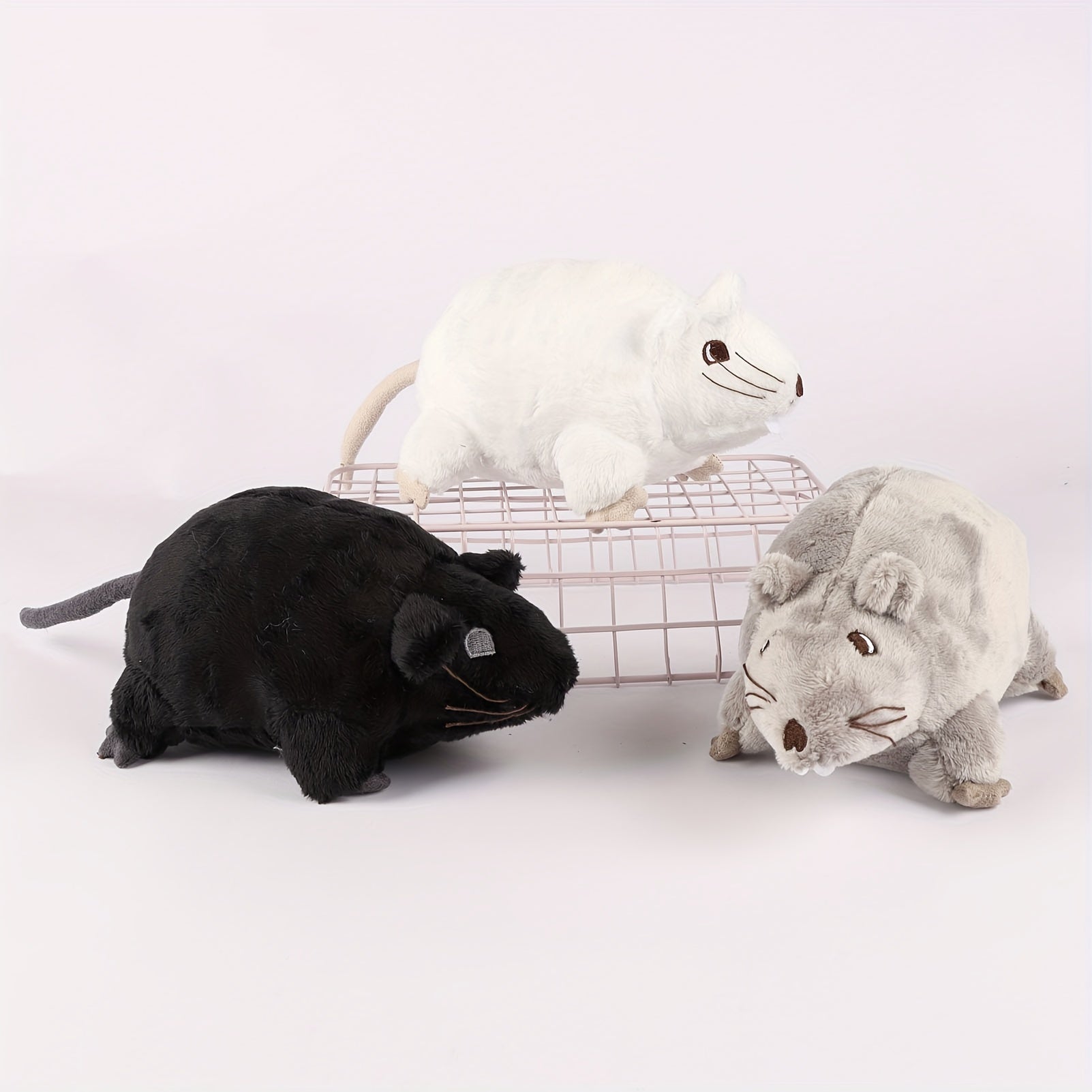 7in Realistic Mini Rat Plush Toy, Soft Mice Stuffed Animal