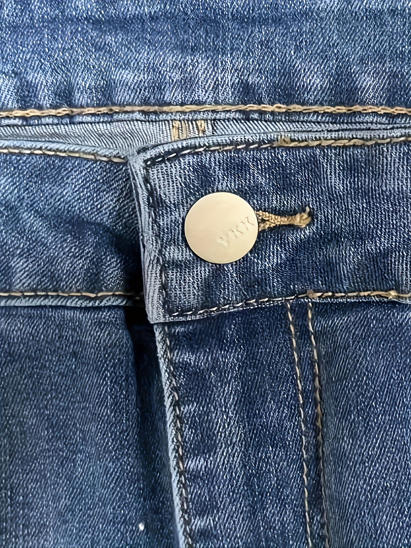 Women's Plus Washed Button Fly Flare Leg Jeans